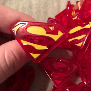 Never Used Superman Rings Cupcake Toppers Birthday